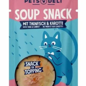 Begrenztes Angebot Pets Deli Suppe Thunfisch und Huhn mit Karotte 40 g